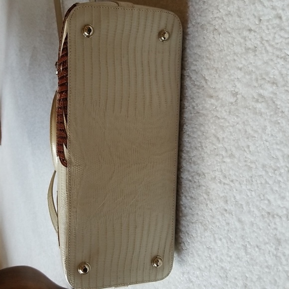 Brahmin Butterfly Design Vanilla Cream Monte Large Duxbury Satchel - Picture 5 of 10